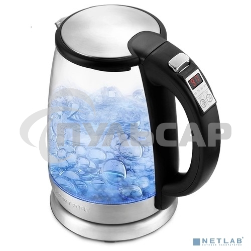 Чайник электрический Kitfort КТ-628 1.7л. 2200Вт серебристый (корпус: стекло)