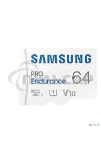 Флеш карта microSDXC 64Gb Samsung PRO Endurance (для видеорегистратора) Class 10, UHS-I, W 30 МБ/с, R 100 МБ/с, <MB-MJ64KA/APC> адаптер на SD