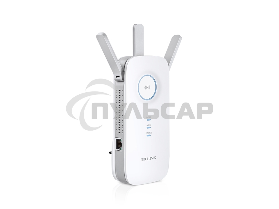 Повторитель беспроводного сигнала TP-Link SOHO RE450 10/100/1000BASE-TX/Wi-Fi белый поставляется без кабеля RJ-45