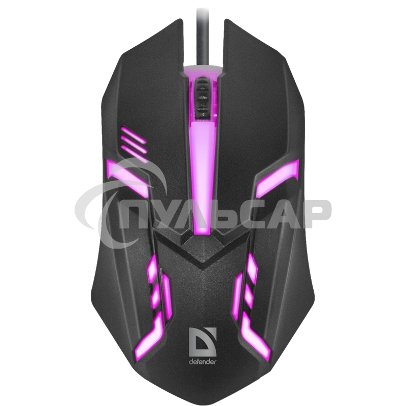 Мышь проводная Defender Cyber MB-560L черный, 1200 dpi, USB, кнопки - 3