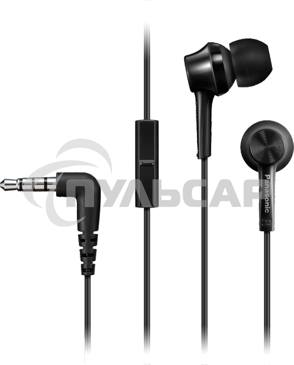 Наушники Panasonic RP-TCM115GCK внутриканальные 10-24000Гц 1.2м 3.5мм 98дБ микрофон, черный