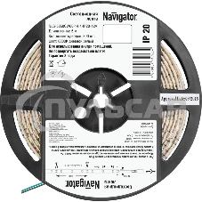 Лента светодиодная Navigator NLS-5050CW60-14.4-IP20-12V R5 14.4Вт/м (уп.5м) Лента светодиодная Navigator NLS-5050CW60-14.4-IP20-12V R5 14.4Вт/м (уп.5м)