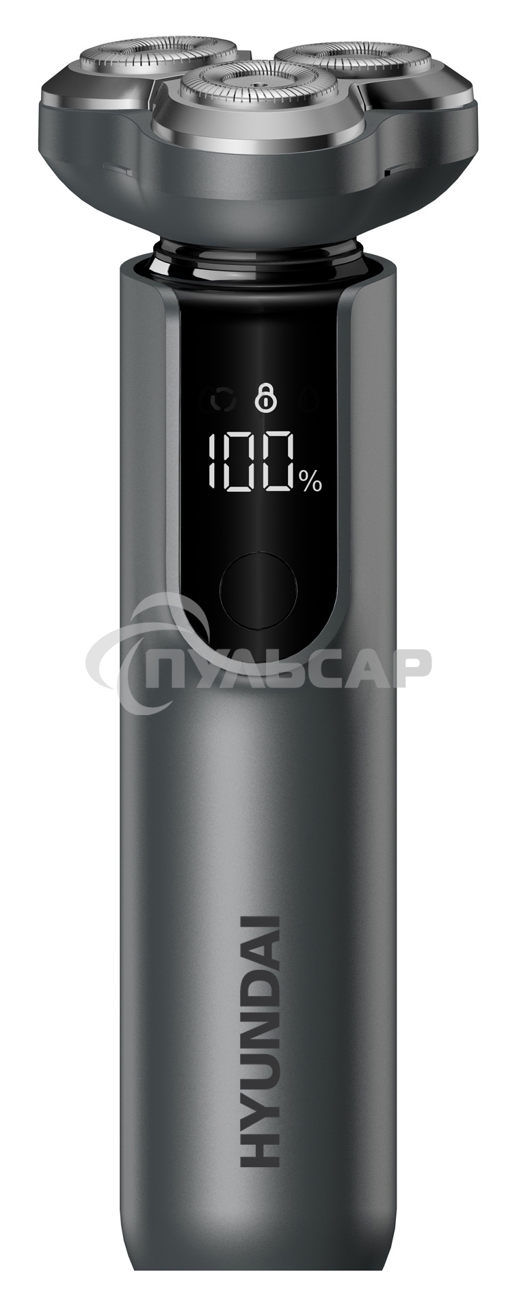 Электробритва роторная Hyundai H-SH8080 реж.эл.:3 питан.:аккум. серебристый