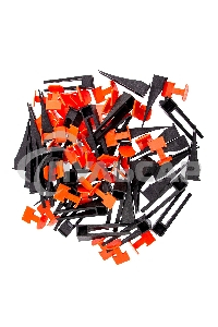 Система выравнивания плитки (СВП), комплект: зажимы, клинья (40/40 шт) в пакете Сибртех