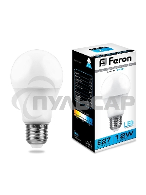 Лампа светодиодная Feron LB-93 12W 230V E27 6400K A60