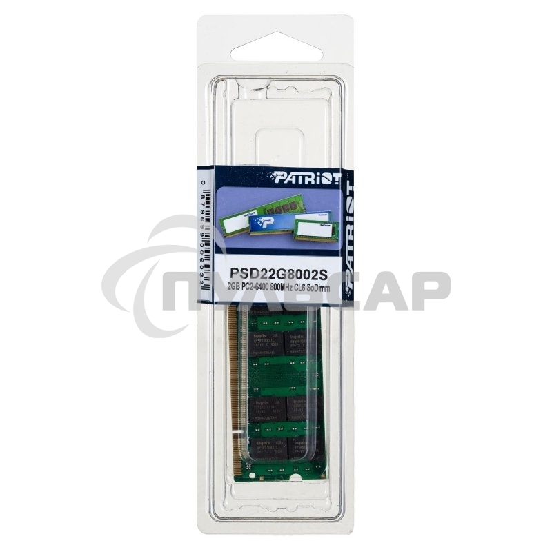 Оперативная память Patriot, DDR2, 2Gb (1x2 Gb), 800 MHz, CL6, SO-DIMM