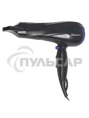 Фен для волос Galaxy Line GL 4332, черный, 2000 Вт, 2 скорости потока воздуха, 3 температурных режима, функция 