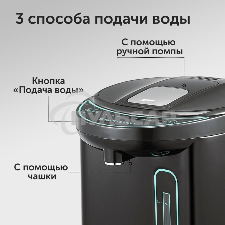 Термопот Starwind STP4181 4л. 750Вт темно-серый/бирюзовый