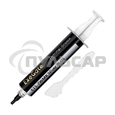 Термопаста ExeGate ETS-7WMK Silver PLUS (7,2 Вт/(м•К), 15г, шприц с лопаткой)