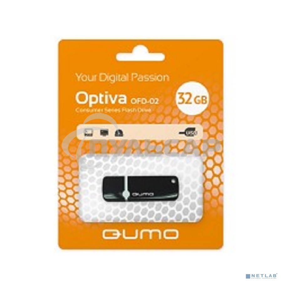 Флешка USB 2.0 QUMO 32 Gb Optiva 02 черный