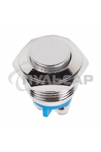 Кнопка антивандальная Ø16 Б/Фикс (2с винт) (ON)-OFF выпуклая (A16-A3) Rexant (в упак. 1шт.)