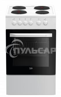 Плита электрическая Beko FFSS56000W белый, конфорок 4 шт, духовка 60 л, 50 см x 85 см x 60 см