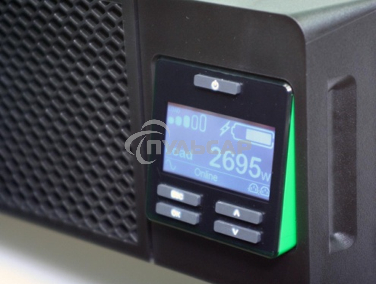 Источник бесперебойного питания APC Smart-UPS SRT, 1000VA/1000W, On-Line, Extended-run, Rack 2U (Tower convertible), черный