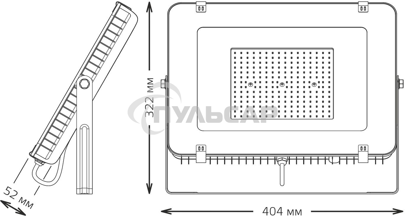 Прожектор светодиодный Gauss 613100150150Вт IP65 6500к черный 1/4