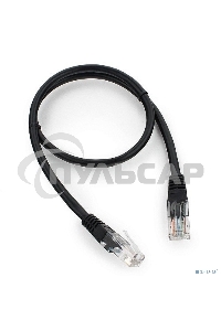 Патч-корд UTP Cablexpert кат.5e, 0.5м, литой, многожильный, черный