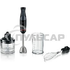 Блендер погружной Bosch MSM4B621, 1000Вт, черный