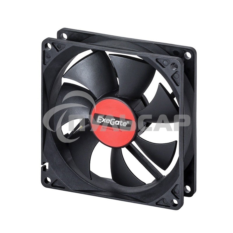 Вентилятор для корпуса ExeGate EX09225S3P черный, 92 мм, 2100 об/мин, 25 дБ, 3 pin