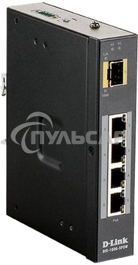 Коммутатор D-Link DIS-100G-5PSW/A1A Промышленный неуправляемый коммутатор с 4 портами 10/100/1000Base-T, 1 портом 1000Base-X SFP, функцией энергосбере