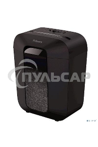 Шредер Fellowes PowerShred LX41 черный (секр.P-4)/перекрестный/8лист./17лтр./скрепки/скобы/пл.карты