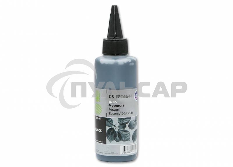 Чернила Cactus CS-EPT6641 черный 100 мл Epson L100/L200