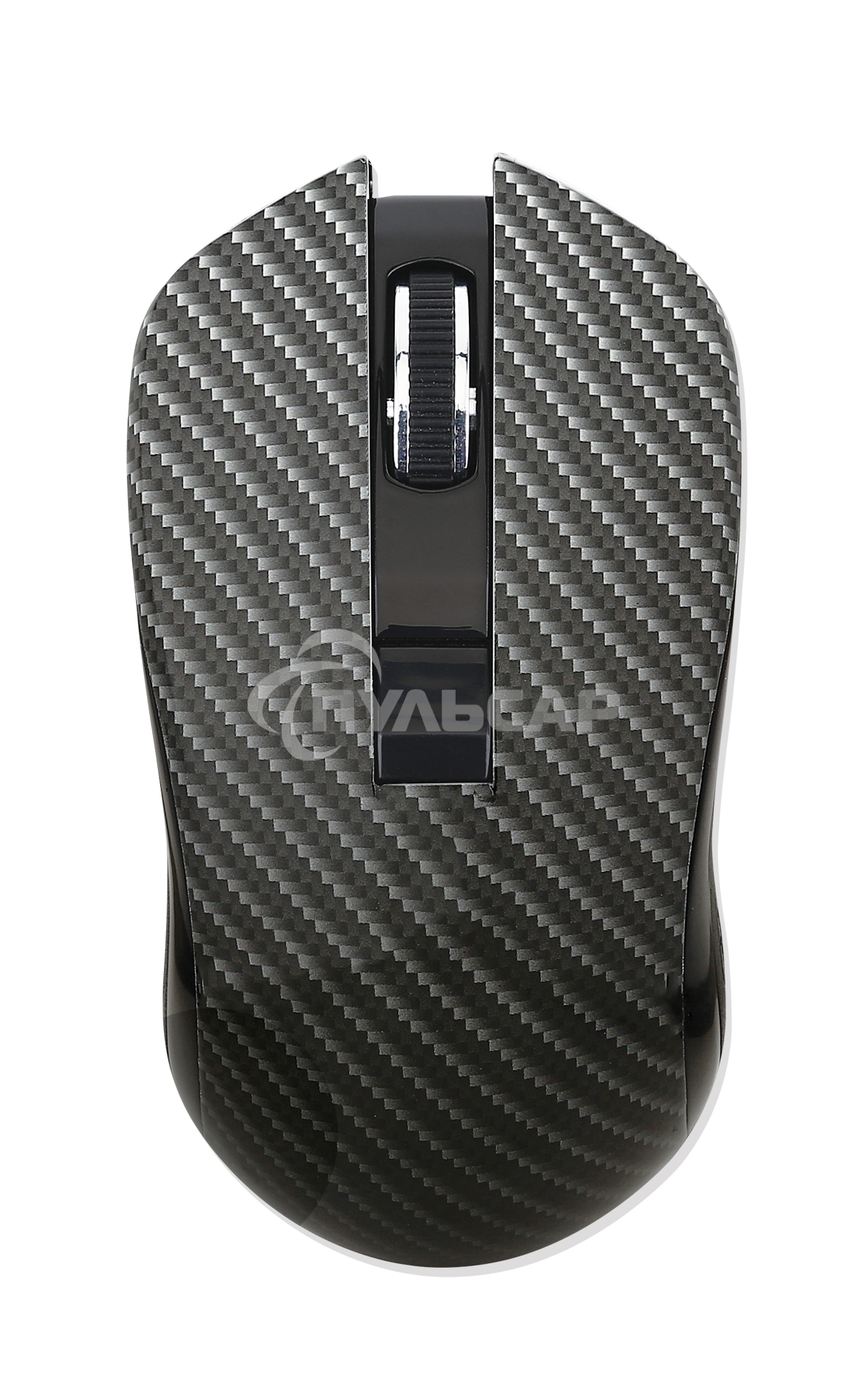 Мышь беспроводная Qumo Kevlar M26 черный, 1600 dpi, радиоканал, USB, кнопки - 4