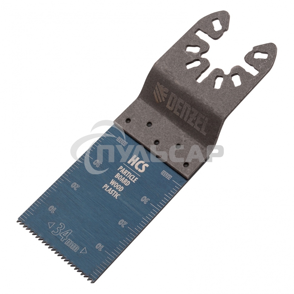 Насадка для МФИ режущая пазовая прямая, HCS, по дереву, 34 х 1,4 мм, мелкий зуб Denzel