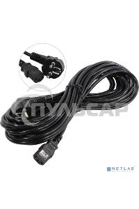 Кабель питания ExeGate Power PC-10P (Евровилка угловая Schuko->С13) VDE-250V-3*0.75-CU, 10A, 10м