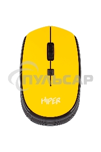 Мышь беспроводная HIPER HOMW-085 желтый, 1600 dpi, радиоканал, USB, кнопки - 4