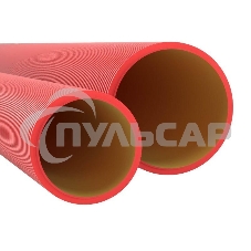 Труба гофро двустен. жесткая ПНД d110 12кПа красн. (уп.6м) ДКС 160911 Труба гофро двустен. жесткая ПНД d110 12кПа красн. (уп.6м) ДКС 160911