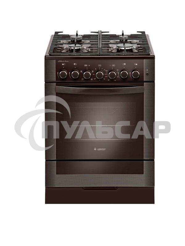 Плита комбинированная Gefest ПГЭ 6502-02 0045 коричневый, конфорок 4 газовых, духовка 55 л, 60 см x 85 см x 60 см