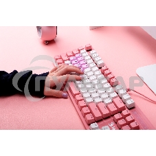 Клавиатура проводная A4Tech Bloody B800 Dual Color USB розовый/белый