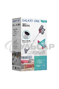 Пылесос вертикальный Galaxy GL 6255 серый/красный, питание от сети, 150 Вт, уборка сухая, пылесборник 0.8 л