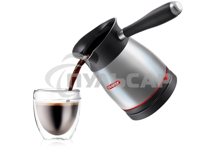 Кофеварка-турка электрическая Centek CT-1080 SS металл, исп. кофе - молотый, 0.5 л, 480 Вт
