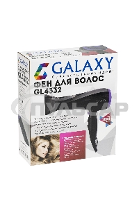 Фен для волос Galaxy Line GL 4332, черный, 2000 Вт, 2 скорости потока воздуха, 3 температурных режима, функция 