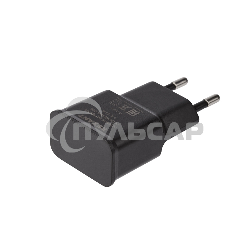 Сетевое зарядное устройство Rexant USB, 5V, 2.1 A, черный