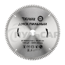 Диск пильный 305 мм х 100 зуб х 32/30 мм Kranz