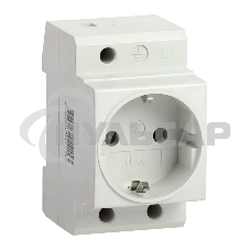 Розетка силовая РАр10-3-ОП с заземл. на DIN-рейку ИЭК MRD10-16