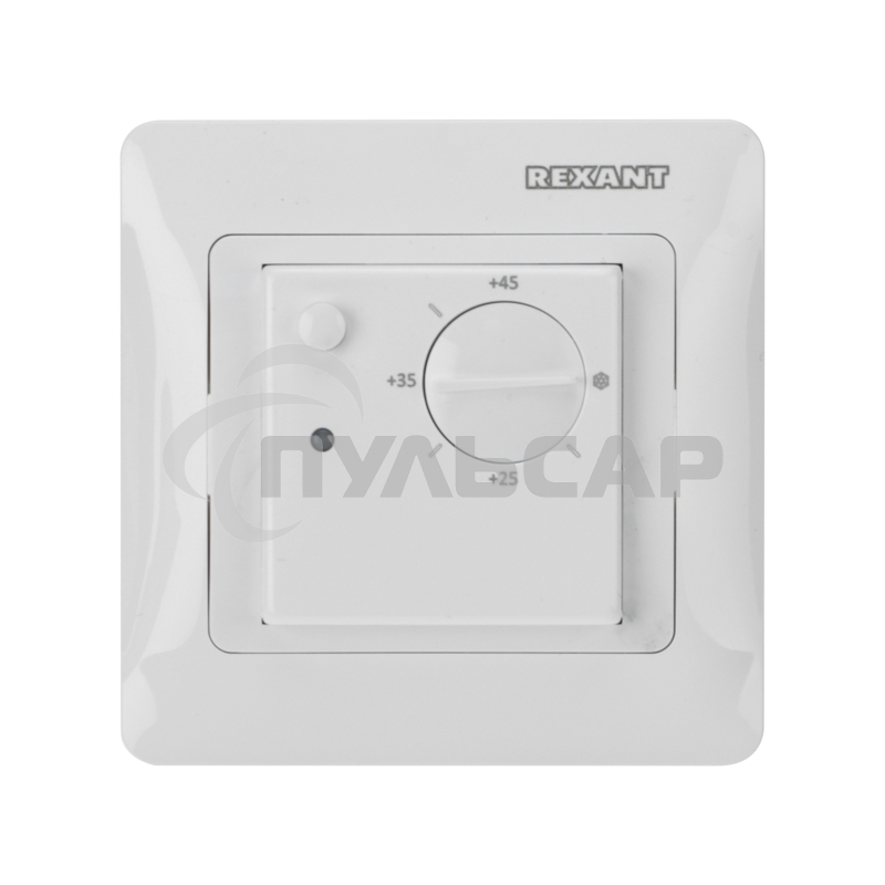 Терморегулятор механическийRX-308G (белый) (совместим с Schneider серии Glossa) Rexant