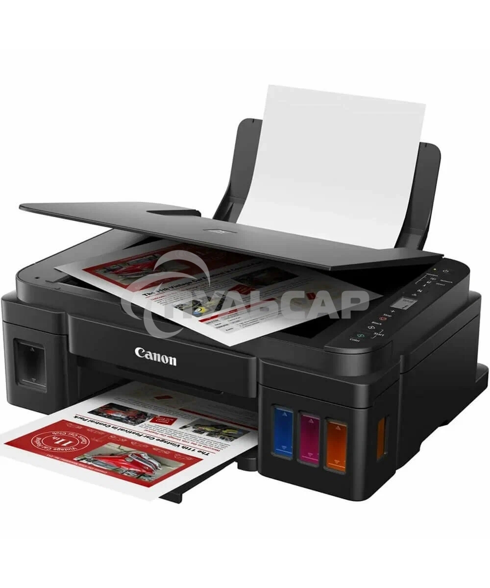 МФУ струйное Canon PIXMA G3410 (2315C009), A4, цветное, печ. 8.8 стр/мин (ч/б) 5 стр/мин (цвет), скан. до 19 стр/мин., 4800x1200 dpi (принтер) 1200х600 dpi (сканер), USB, Wi-Fi