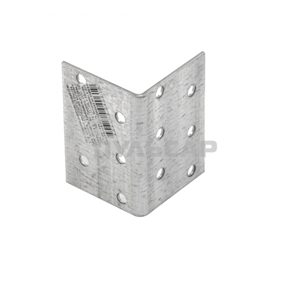 Крепежный уголок равносторонний, KUR 40x40x60 мм, Россия Сибртех