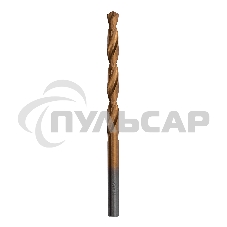 Сверло по металлу Matrix, 4,5 мм, HSS, нитридтитановое покрытие, цилиндрический хвостовик