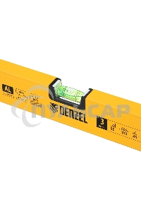Уровень алюминиевый, магнит., фрезерованный, 3 глазка (1 зеркал.), 0,5 мм/м, 1200 мм Denzel