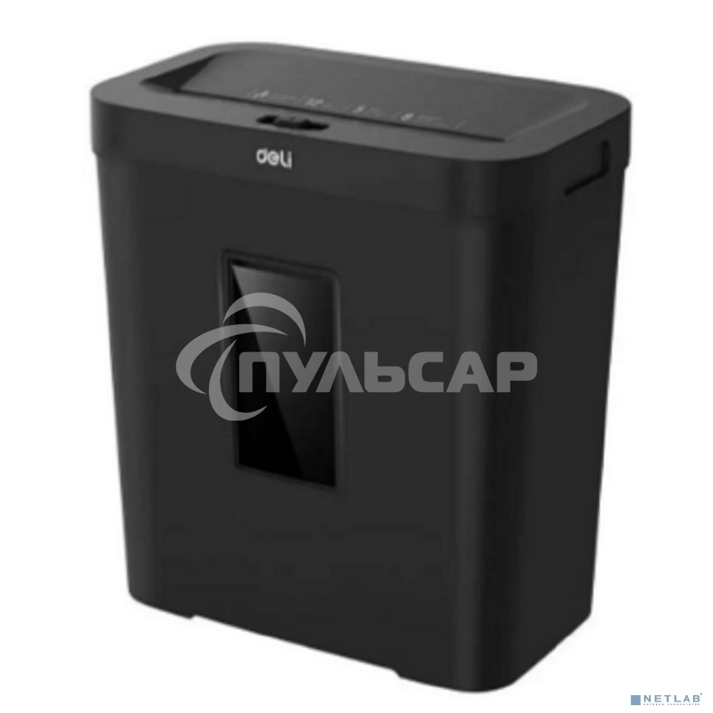 Уничтожитель бумаги (шредер) Deli ET022, черный, Р-4, 4х40, 8 Листов, 12л.