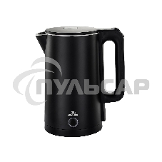 Чайник электрический Добрыня DO-1245B (1,8л) 2000Вт двойная стенка пл/нжс черный