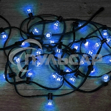 Гирлянда Neon-night LED Galaxy Bulb String 10м, черный каучук, 30 ламп*6 LED синий, влагостойкая IP65