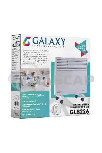Конвектор Galaxy GL 8226 белый, 1200 Вт, 12 м2, термостат