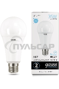 Лампа светодиодная LED Gauss Elementary A67 35Вт E27 6500К