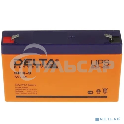 Батарея Delta HR 6-9 (634W) (6V, 9Ah)