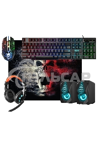 Игровой комплект Defender Tor MHP-127 мышь+клав.+гарн.+ков.+колонка