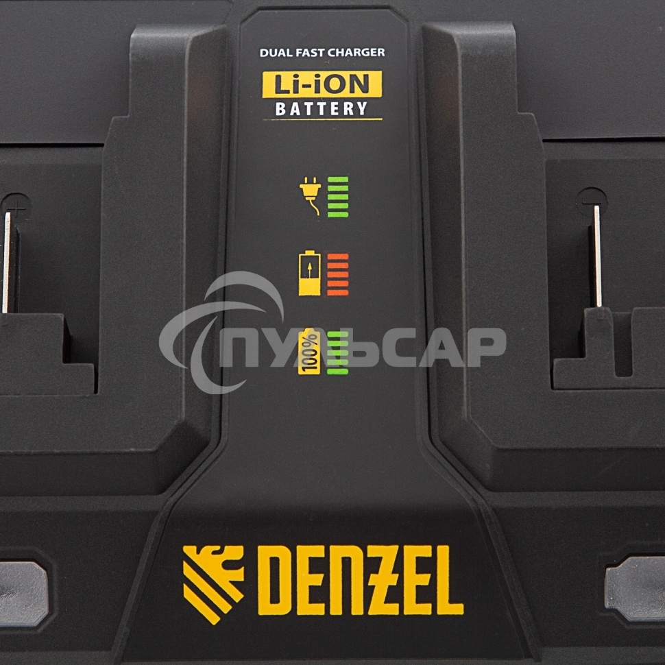 Устройство зарядное для аккумуляторов IBC-18-3.0-2, Li-Ion, 18В, 3,0 А, для двух батарей Denzel